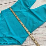 Trina Turk Women’s Ripple Rib Halter Plunge One Piece Swimsuit Blue Size 12 NEW Photo 5