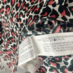 ZARA Woman Animal Print Spike Button Long Tab Sleeves Button Top, Size Large Photo 3