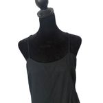 A New Day Black Mini Dress Open Back Size M Linen Blend Flowy Strappy NEW Photo 4