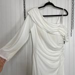 Mac Duggal NWT Leena Fold Over Ruched Slit Neck One-Shoulder Gown Size 10 Photo 3