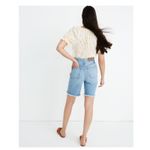 Madewell Womens High Rise Long Denim Raw Hem Bermuda Jean Shorts Size 25 Blue Photo 1