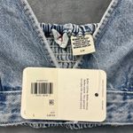 Levi's NWT  Women's Joli Denim Bralette  Cropped Top Smocked Back Size Large Photo 2