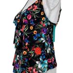 Aqua Green Women's UPF 50 Tiered Tankini Top - ® Multi Floral Print Photo 4
