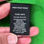 Who What Wear  Women's Bright Green Linen Blend Tie Shoulder Top Size XS Photo 6