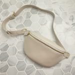 Cream Leather Sling Bag White Photo 1