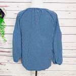 Universal Threads Universal Thread Blue Puffed Sleeve Keyhole Top Size Small Photo 3
