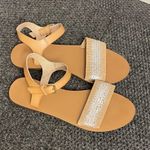 J.Crew  Womens flat ankle strap sparkle fringe sandals size 9 Photo 0