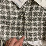 ZARA NWT  Ecru Textured Check Cut-Out Mini Dress Photo 6