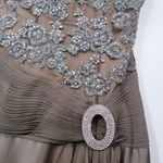 Jovani  Rhinestones Embellished Strapless Evening Gown Satin Long Dress Photo 5