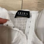 Akira White Long Sleeve Corset Ruched Crop Top Women’s Large Puff Sleeve Photo 2