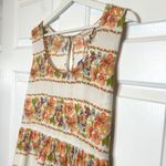 April Cornell Lillian Maxi Dress Floral Tiered Sleeveless Boho Size M White Size M Photo 2