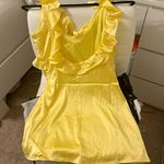 House Of CB Finesse Yellow Ruffle Dress Photo 2