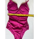 NEW Time And Tru Woman's Pink V Wire One Piece Swimsuit Medium (8 Photo 4