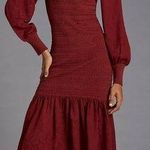 Anthropologie  Smocked Puff-Sleeved Midi Dress Photo 0