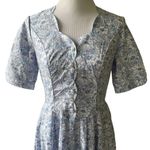 Laura Ashley  80’s Vintage Blue Floral Midi Dress Size Small / Vintage 10 NWOT Photo 53