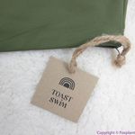 NEW Free People x Toast signature one shoulder bikini‎ top in dark green, XL Green Photo 3