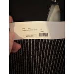 Krisa Black Metallic Stripe Ruched Draped Long Sleeve Mini Dress Size S PartYNYE Photo 3