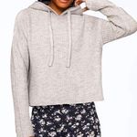 PINK - Victoria's Secret Victoria's Secret Pink Womens Ribbed Cropped Hooded Sweater Size Large‎ Photo 0
