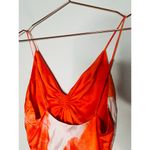 ALLSAINTS Orange Satin Silk Blend Scoop Neck Alexia Marinana Dress Size 10 Photo 10