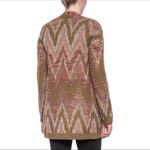 Lucky Brand Wool-Blend Metallic Stitch Lux Cardigan, Brown Size S New w/Tag Photo 3