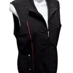 Chico's Chico’s Zenergy Sporty Black Tech Vest Sz 1/M Full Zip Pockets Golf Country Club Photo 1