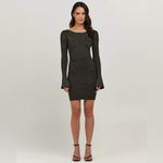 Charlie Holiday Kiara Mini Dress Black Lurex Size Small NWT Photo 2