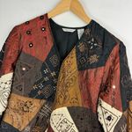 Laura Ashley Vtg Y2K Patchwork Jacket Sz Medium Mixed Media Art to Wear Photo 2