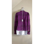 & Other Stories Women's & Other Stories Purple Striped Ruffle Blouse US 6 Photo 3