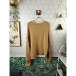 Free People  Camel Dream Cable Knit Sweater - Size - Medium Photo 3