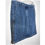 Levi's Vintage Levi’s Denim Skirt Superlow Made in USA Y2K zipper slit sides waist 33" Photo 1