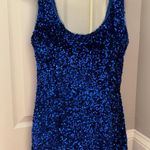 American Threads Blue Sequin Mini Dress Photo 3