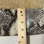 Nicole Miller  Straw Wood Handle Snap Closure Clutch Photo 7