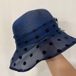 Elegant Ladies Mesh Flower Sun Hat Women Wedding Tea Party Church Halloween blue Photo 2