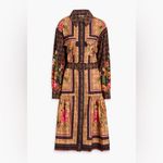 Farm Rio NWT $298  Charming Garden Scarves Midi Chemise Small Photo 1