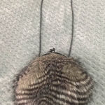 Chico's Chico’s Elegant Gray Fax Chain Fur Shoulder Bag Photo 0