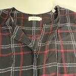 ALC Frank ALC Simona Plaid Long Sleeve Mini Shirt Silk Dress Black 4 Photo 3