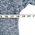 J Jill Knit Top Womens S Slate Blue Crochet Lightweight Sweater Coastal Layers Photo 5