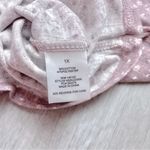 Hippie Rose Lavender Flower Print Long Sleeve Top 1X Photo 2