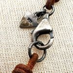 Silpada  sterling silver long necklace with genuine leather cord, and multi charm Photo 5