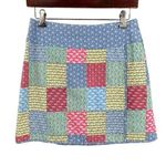 Vineyard Vines Mini Skirt Patchwork A-Line Preppy Nautical Blue Size 2 Photo 0