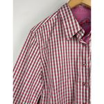 Robert Graham  Pink Gingham Button Up Long Sleeve Flip Cuff Shirt Size L‎ Photo 3