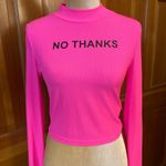 Nwt, Lavishly Paris Women’s Hot Pink “No Thanks” Shirt Size M Photo 9