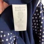 Michael Kors Spaghetti Strap Navy Blue Polka Dot Wrap Top Wide Leg Jumpsuit Photo 10