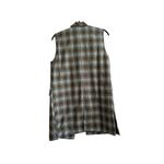 NWT Buru Womens Sage Plaid Open Front Vest Size XS Green Photo 2
