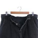 American Eagle Black Button Front High Rise Paperbag Denim Mom Shorts Photo 3