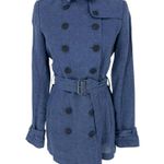 Burberry Brit 100% Linen Short Trench Coat in Blue Photo 3