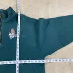 Vintage 90s Green Bird Quarter Zip Sweatshirt Size XL Photo 3