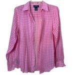 Ralph Lauren Vintage Lauren  Sheer Pink Blouse Size Small Photo 3