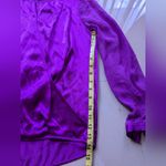  Silk Blouse Sheer Long SleevePurple Silk Blouse Marciano Long Sleeve Photo 15