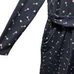 Boden Womens Mabel Long Sleeve Navy Dress With Lock And Key Print Size 8 Blue Photo 3